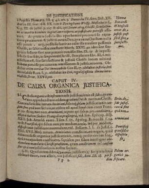 Caput IV. De Causa Organica Justificationis.