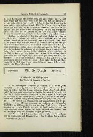 Weihnacht im Kriegsjahre