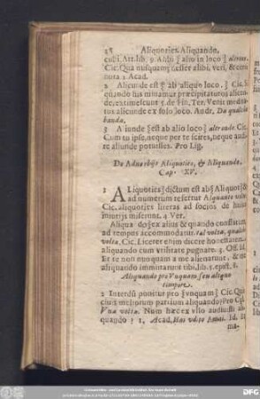 De Adverbiis Aliquoties, & Aliquando. Cap. XV.