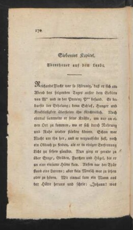 Siebentes Kapitel. Abentheuer auf dem Lande.