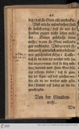 Von der Gnadenwahl