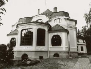 Markneukirchen, Villa Merz : Markneukirchen (Vogtlandkreis), Villa Merz (1902, Voetsch, Meier), Adorferstraße 38, Seitenansicht