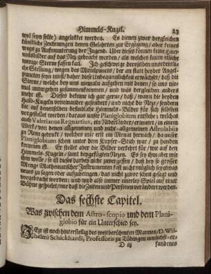 Das sechste Capitel. - Das zehende Capitel.