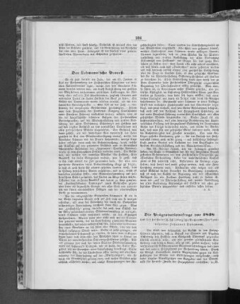 Der Lehmann'sche Proceß.