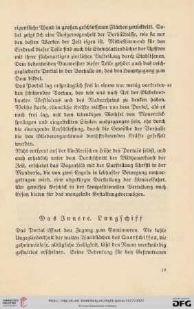 Das Innere, Langschiff