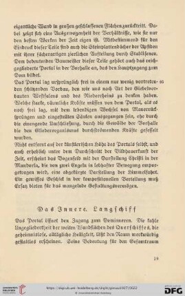 Das Innere, Langschiff