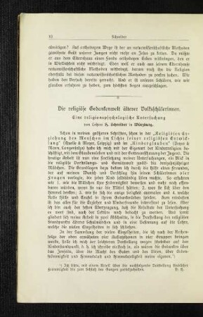 ¬Die¬ religiöse Gedankenwelt älterer Volksschülerinnen : eine religionspsychologische Untersuchung