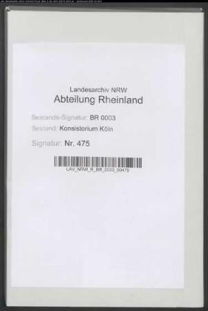Prüfung der ev. Kandidaten der Theologie, Buchstabe G