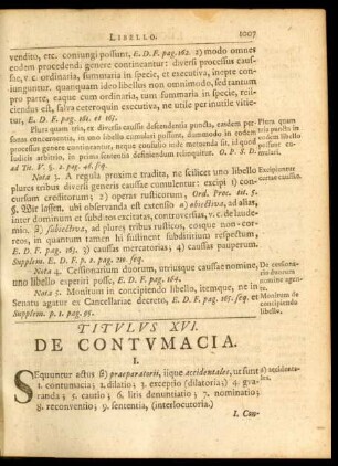 Titulus XVI. De Contumacia