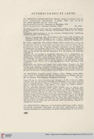 Autores graeci et latini (No. 197 - 234a)