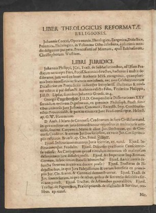 Libri Theologicus Reformatae Religionis.