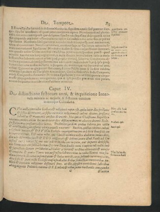 Caput IV. De distinctione festorum anni, & inquisitione Intervalli minoris ac majoris, & festorum omnium in utroque Calendario.