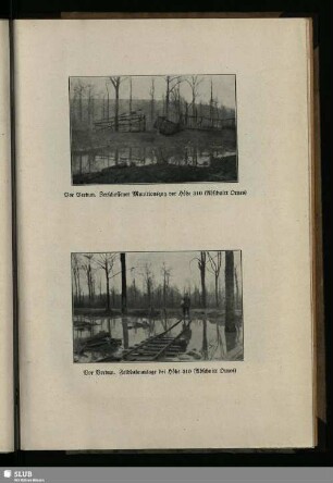 Vor Verdun. Zerschossener Munitionszug vor Höhe 310 (Abschnitt Ornes) - Vor Verdun. Feldbahnanlage bei Höhe 310 (Abschnitt Ornes)