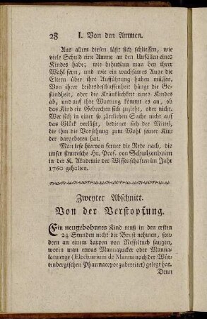 Zweyter Abschnitt. Von der Verstopfung.