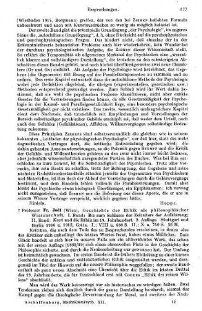 177-179, Fr. Jodl. Geschichte der Ethik als philosophischer Wissenschaft. 1906 u. 1912