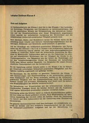 Lehrplan Zeichnen Klasse 4
