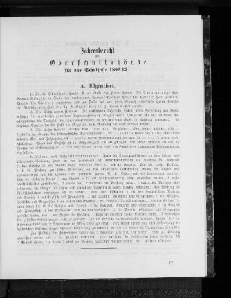 Jahresbericht der Oberschulbehörde für das Schuljahr 1892/93.