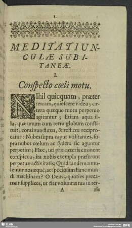 I. Conspecto coeli motu