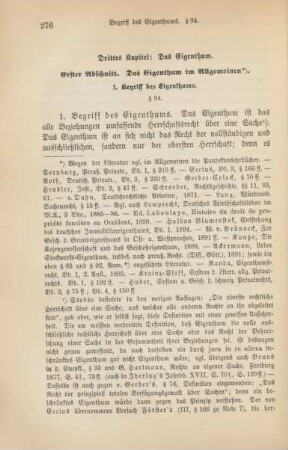 Drittes Kapitel: Das Eigenthum