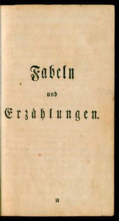Fabeln und Erzählungen