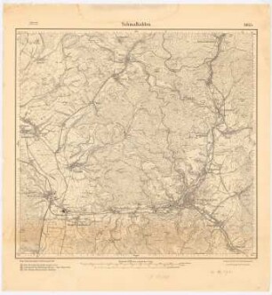 Bebauungsplan der Stadterweiterung Brotterode: Planungsunterlage Messtischkarte, Teilblatt 3055 (Schmalkalden) 1:25000