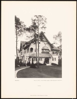 Villa Dotti, Berlin-Grunewald: Gesamtansicht (aus: Alfred Messel, 1912)