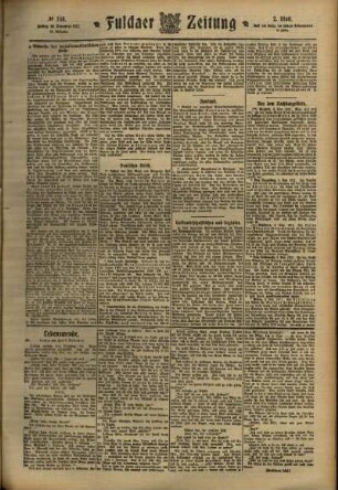 Zweite Ausgabe vom Freitag, den 10. November 1911.