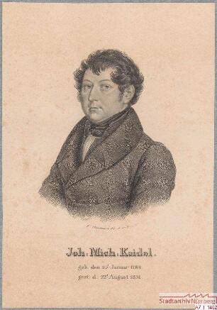 Johann Michael Keidel; geb. 25. Januar 1784; gest. 22. August 1831