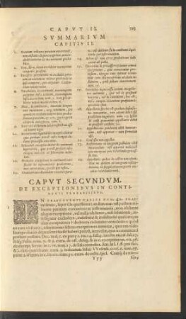 Caput Secundum. De Exceptionibus In Continenti Probabilibus.