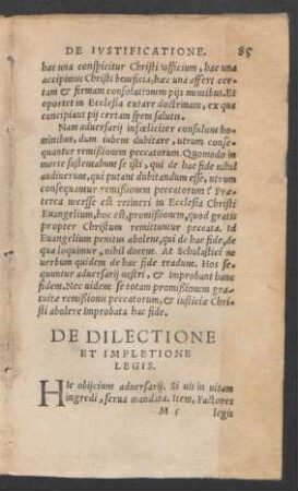 De Dilectione Et Implectione Legis.