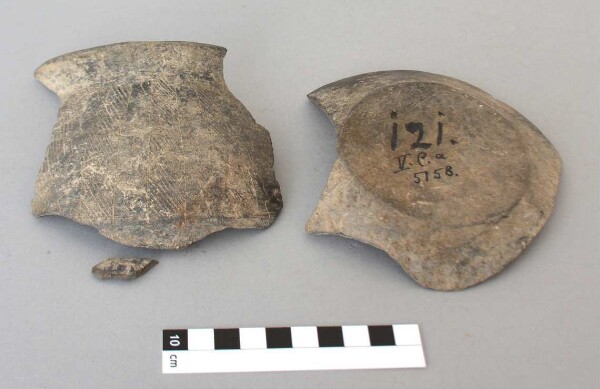 Fragments of a clay vessel