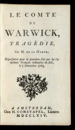 Le Comte De Warwick : Tragédie