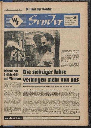 Betriebszeitung 'WF-Sender', Nr.35/1969 (28. November 1969)