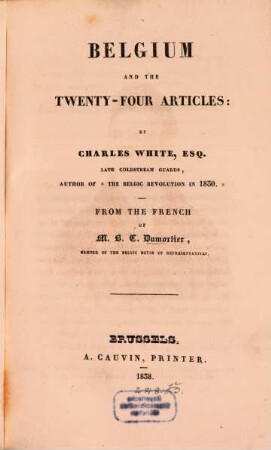 Belgium and the twenty-four Articles