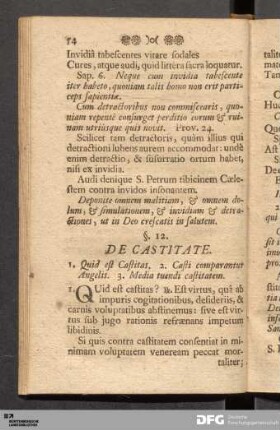 §. 12. De Castitate.