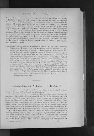 Versammlung zu Wolmar. 1434 Jan. 4.