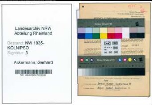 Entnazifizierung Gerhard Ackermann , geb. 23.04.1922 (Kaufmaennischer Angestellter)