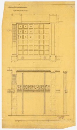 Warenhaus Wertheim, Leipziger Straße, Berlin 3. Bauabschnitt: Großer Lichthof: Decke