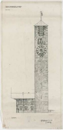 Bestelmeyer, German; Bamberg (Bayern); Ev. Erlöserkirche - Sakristeianbau und Turm (Westansicht)