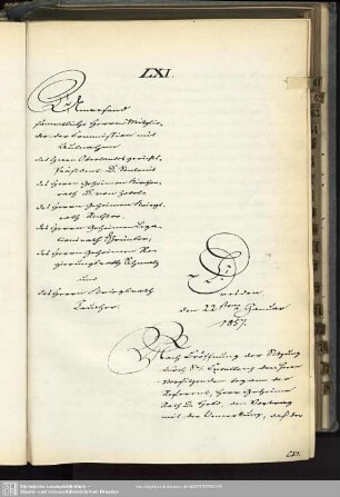 LXI., 22. Januar 1857