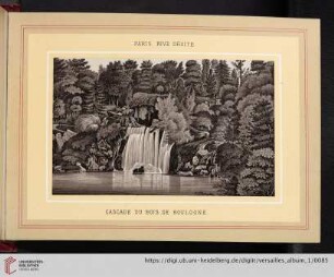 Paris, rive droite. Cascade du bois de Boulogne
