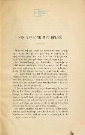 Een verbond met België