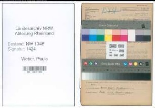 Entnazifizierung Paula Weber , geb. 05.03.1898 (Lehrerin)