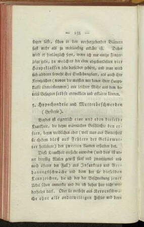 5. Hypochondrie und Mutterbeschwerden (Hysterie).