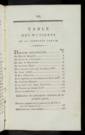 237-238 Table des matieres