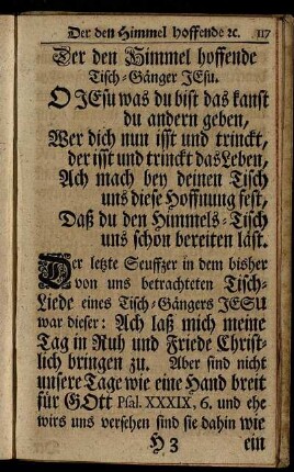 Der den Himmel hoffende Tisch-Gänger Jesu.