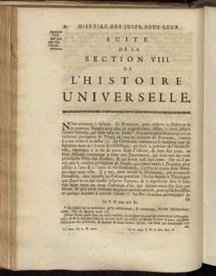 Suite de la Section VIII. De L´Histoire Universelle.