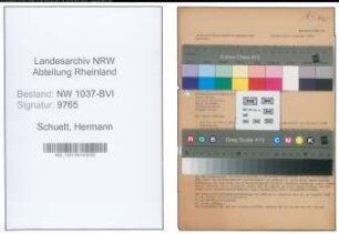 Entnazifizierung Hermann Schuett , geb. 27.11.1898 (Krim.Sekretaer)