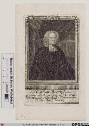 Bildnis Adam Bernd (Ps. Christianus Melodius)