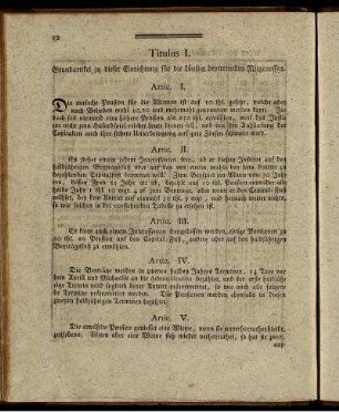 Titulus I. - Titulus III.